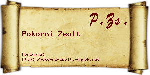Pokorni Zsolt névjegykártya